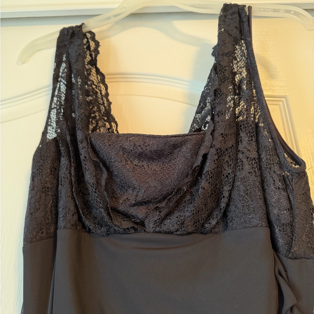 Onyx Nite Lace Detail Gray Chemise